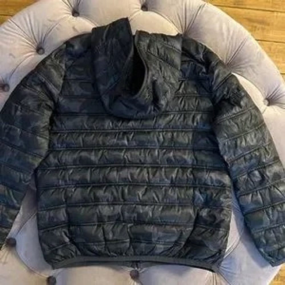 Kids Black Packable Quilted Puffer Jacket - Unbranded - Picture 3 of 5